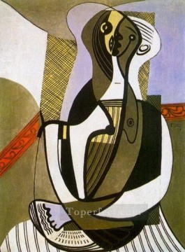  sitting - Woman Sitting 1927 cubist Pablo Picasso